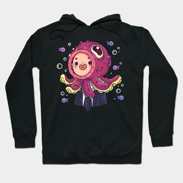 Octopus Tako Man Hoodie by BiillustrationID